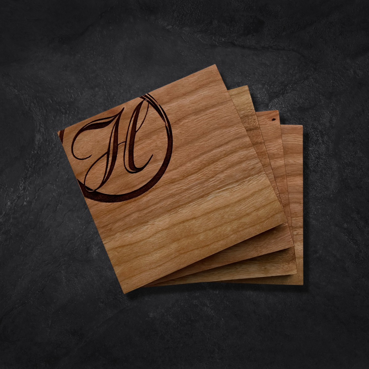 Initial Elegance Personalized Drink Coasters For Sale Online Battle Born Wood Shop