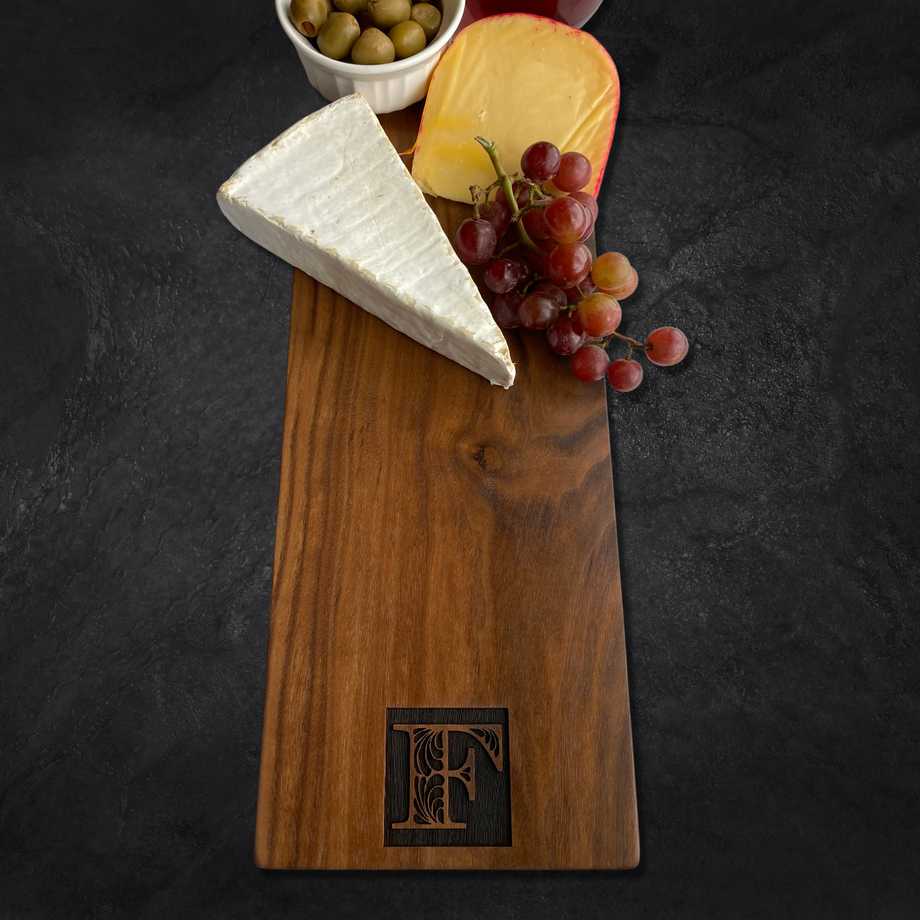 Personalized Monogram Charcuterie Cutting Board and Coasters Gift Set