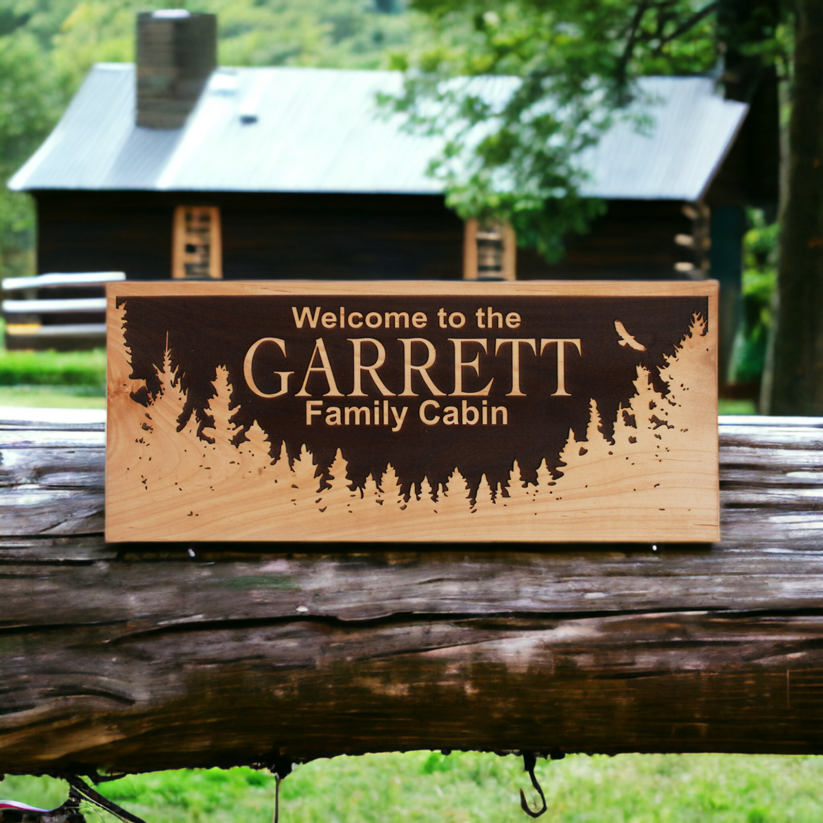 Cabin Retreat Family Name Sign For Sale Online | Battle Born Wood Shop