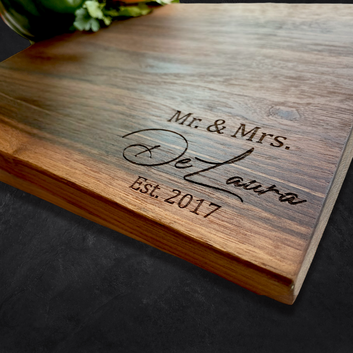 The Newly Wed Personalized Cutting Board - Personalized Cutting Boards For Sale | Battle Born Wood Shop