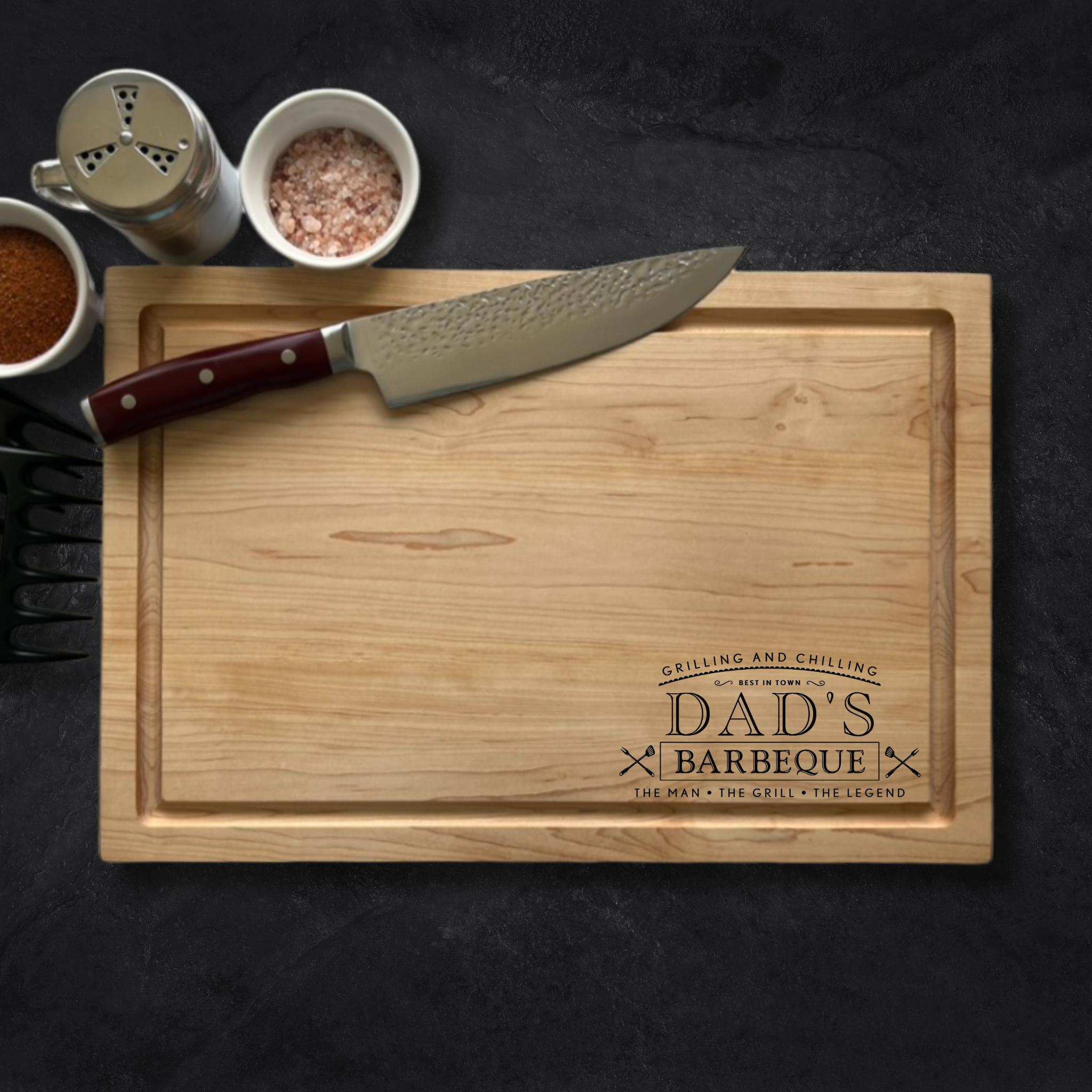 Grilling and Chilling BBQ Corner Personalized Cutting Board