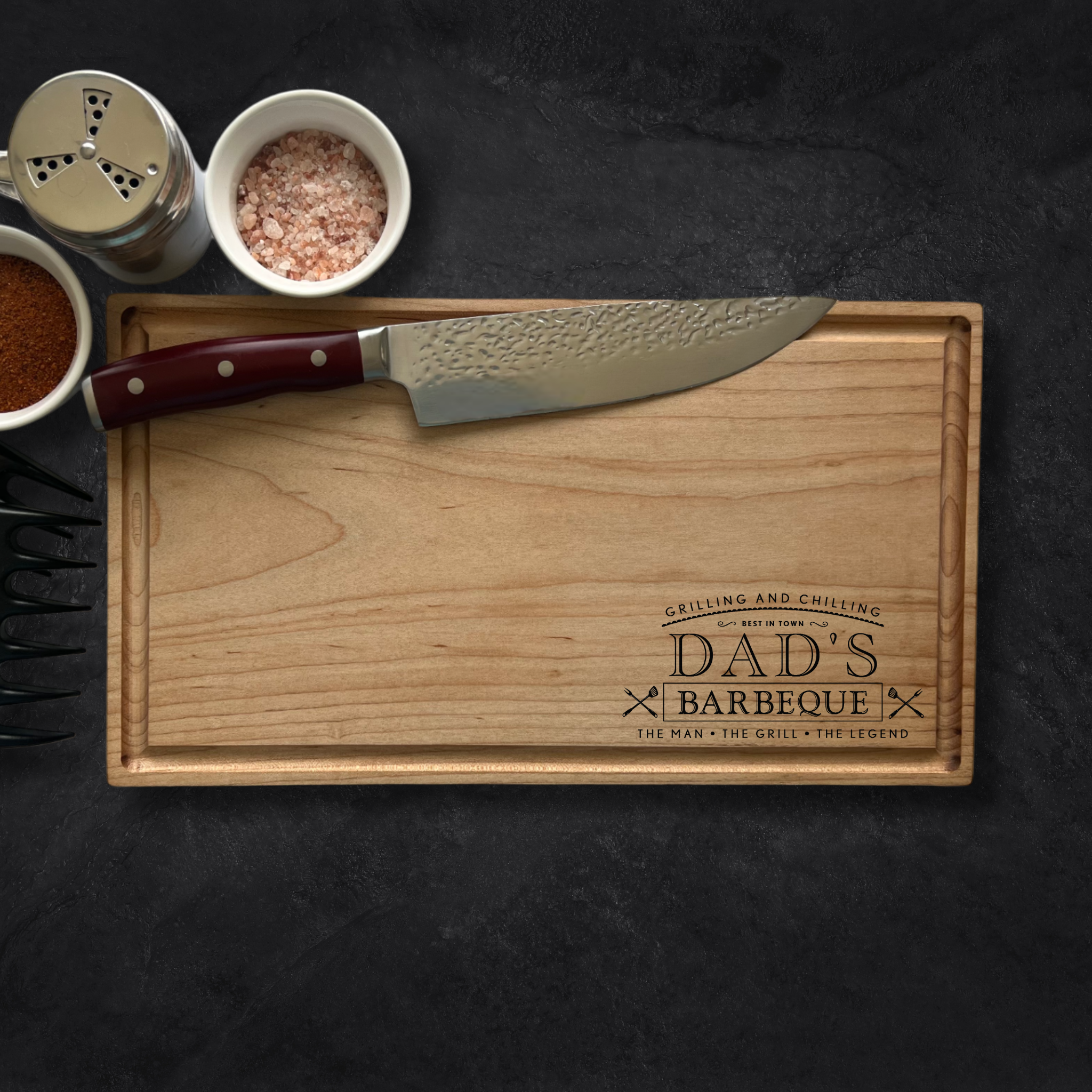 Grilling and Chilling BBQ Corner Personalized Cutting Board