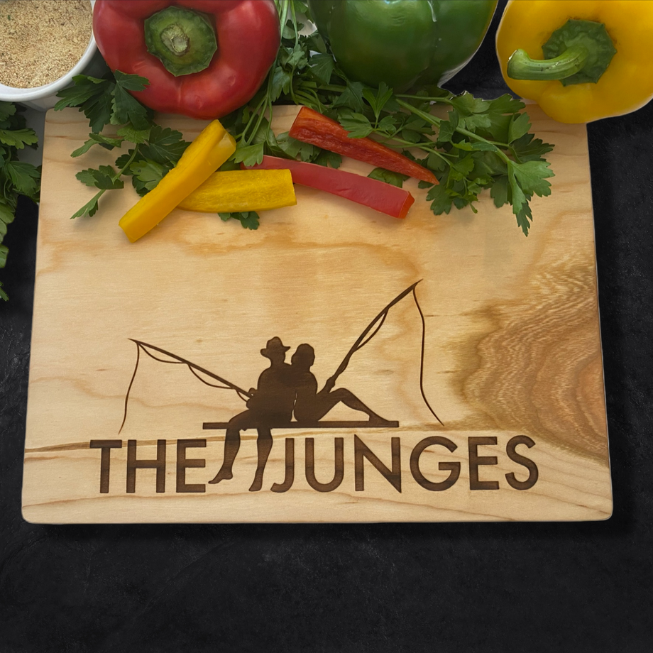 Gone Fishing Personalized Cutting Board - Wooden Cutting Boards For Sale