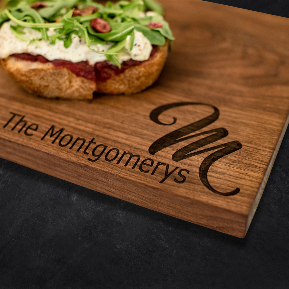 Personalized Cutting Board, Monogram & Last Name